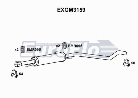 Centre Muffler (EXGM3159)