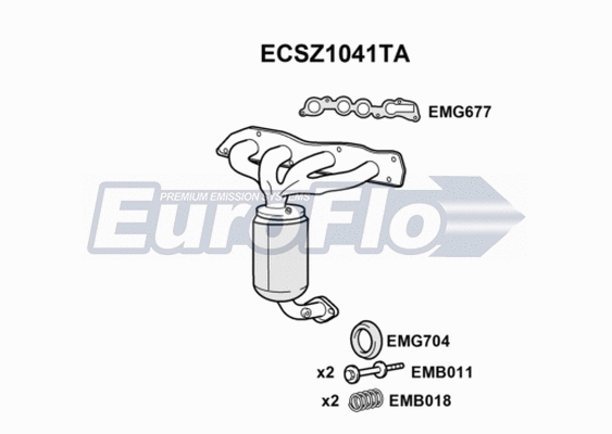 Catalytic Converter (ECSZ1041TA)