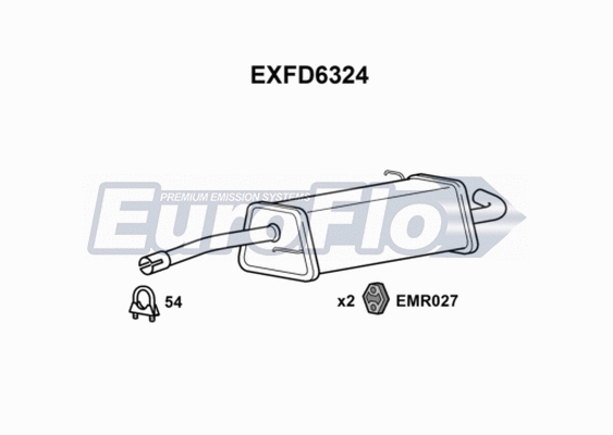 Rear Muffler (EXFD6324)