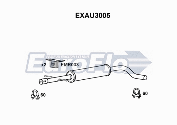 Centre Muffler (EXAU3005)