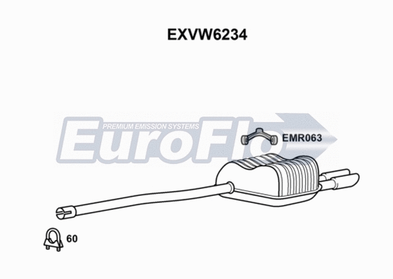 Rear Muffler (EXVW6234)