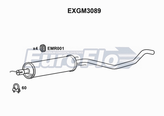 Centre Muffler (EXGM3089)