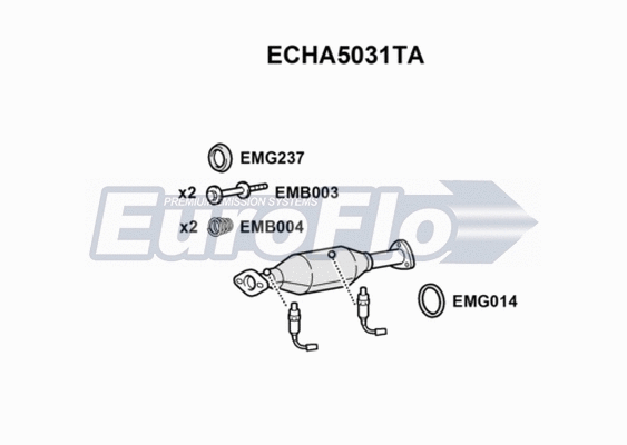Catalytic Converter (ECHA5031TA)