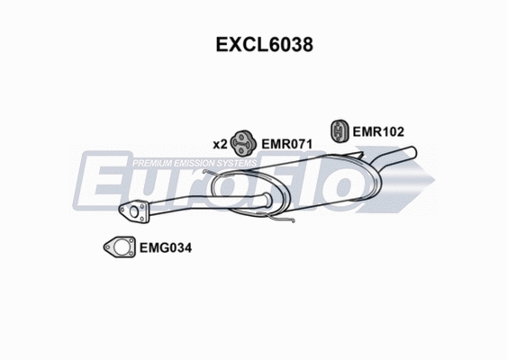 Rear Muffler (EXCL6038)