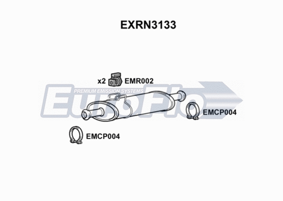 Centre Muffler (EXRN3133)