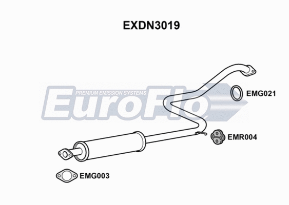 Centre Muffler (EXDN3019)