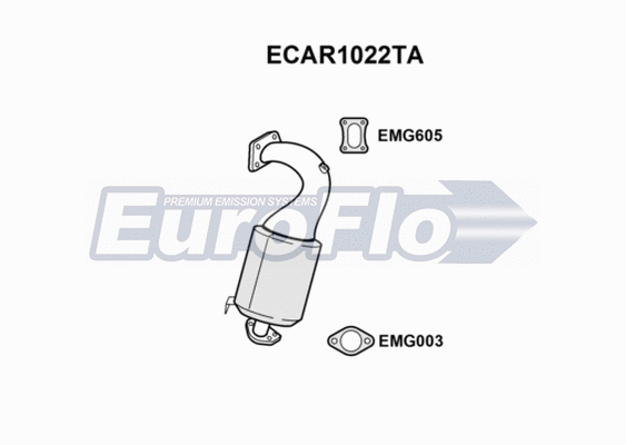 Catalytic Converter (ECAR1022TA)