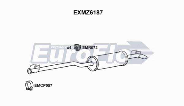 Rear Muffler (EXMZ6187)