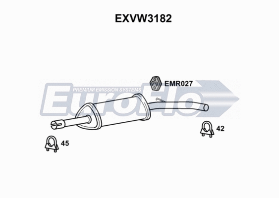 Centre Muffler (EXVW3182)