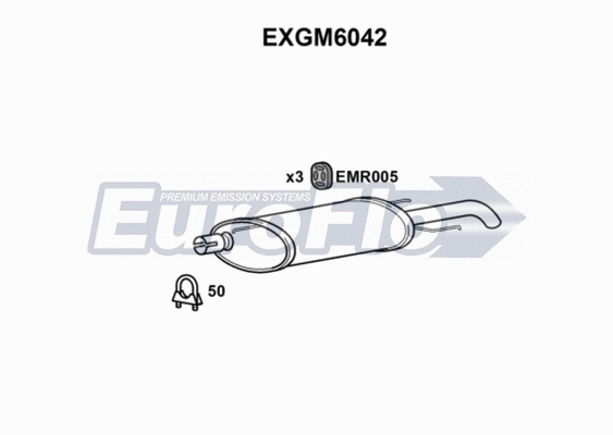 Rear Muffler (EXGM6042)