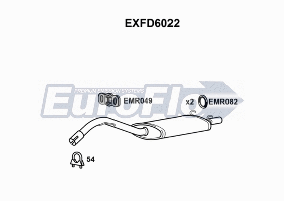 Rear Muffler (EXFD6022)