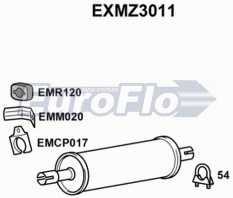 Centre Muffler (EXMZ3011)
