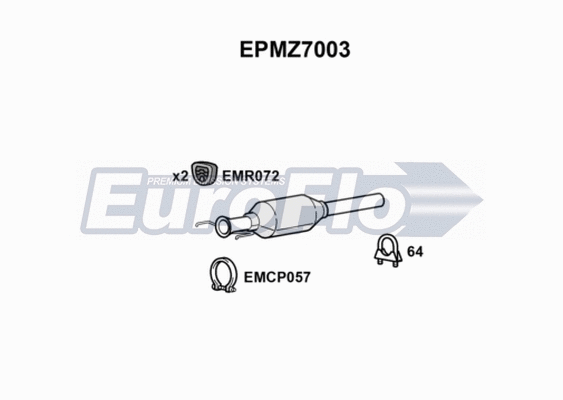 Soot/Particulate Filter, exhaust system (EPMZ7003)