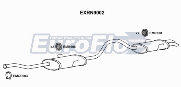 Centre/Rear Muffler (EXRN9002)