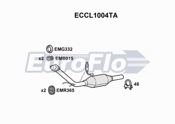 Catalytic Converter (ECCL1004TA)
