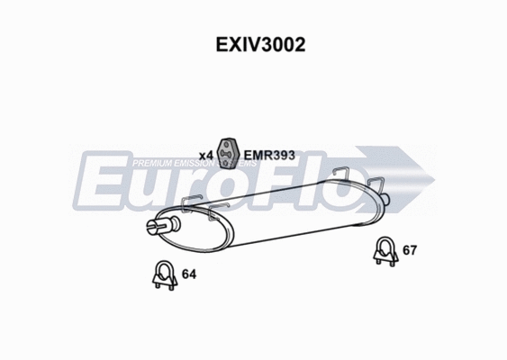 Centre Muffler (EXIV3002)