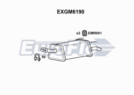 Rear Muffler (EXGM6190)