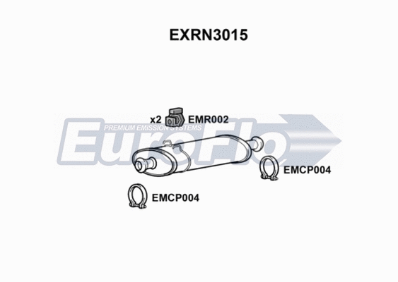 Centre Muffler (EXRN3015)