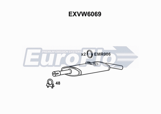 Rear Muffler (EXVW6069)