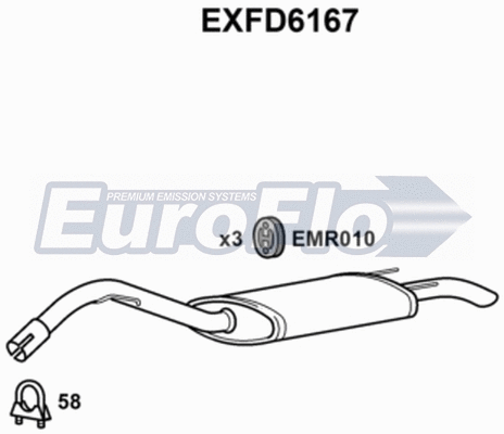 Rear Muffler (EXFD6167)