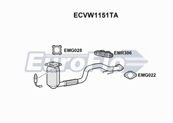 Catalytic Converter (ECVW1151TA)