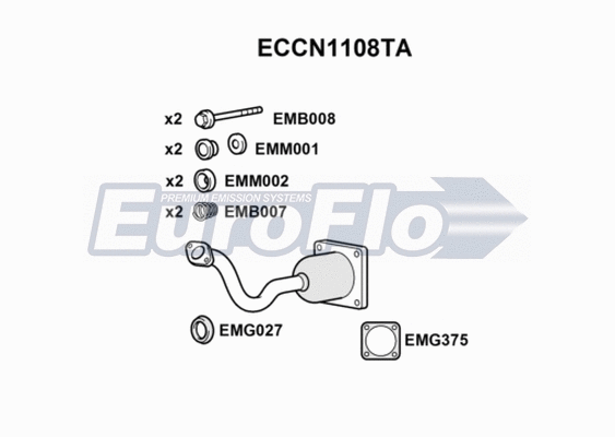 Catalytic Converter (ECCN1108TA)