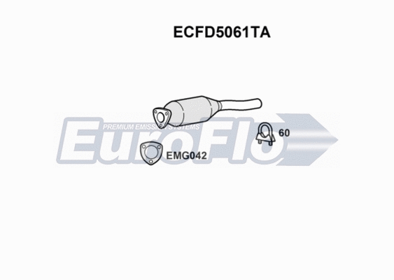 Catalytic Converter (ECFD5061TA)