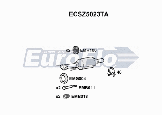 Catalytic Converter (ECSZ5023TA)
