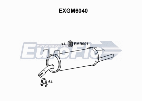 Rear Muffler (EXGM6040)