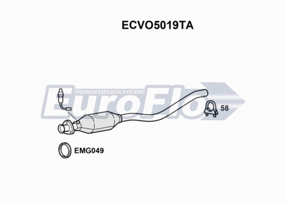 Catalytic Converter (ECVO5019TA)