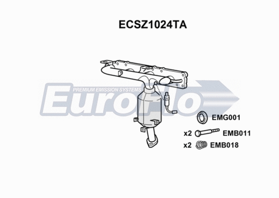 Catalytic Converter (ECSZ1024TA)