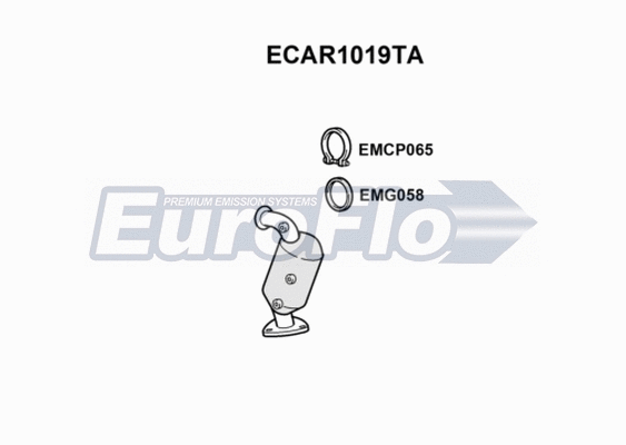 Catalytic Converter (ECAR1019TA)
