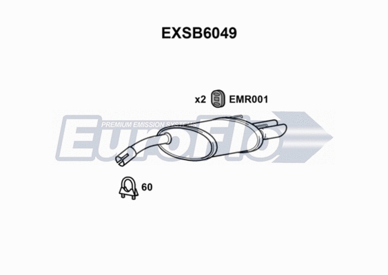 Rear Muffler (EXSB6049)