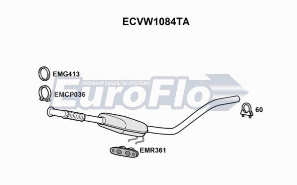 Catalytic Converter (ECVW1084TA)