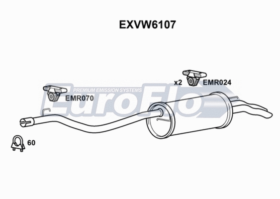 Rear Muffler (EXVW6107)