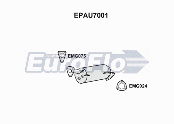 Soot/Particulate Filter, exhaust system (EPAU7001)