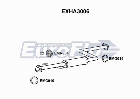 Centre Muffler (EXHA3006)
