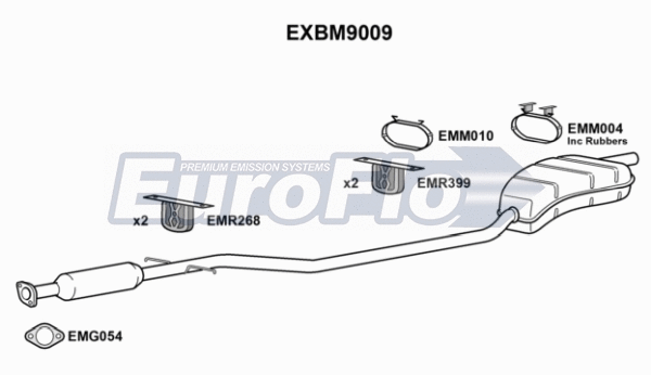 Centre/Rear Muffler (EXBM9009)