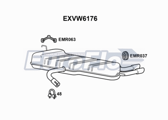 Rear Muffler (EXVW6176)