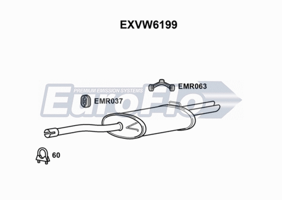 Rear Muffler (EXVW6199)
