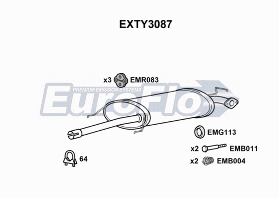 Centre Muffler (EXTY3087)