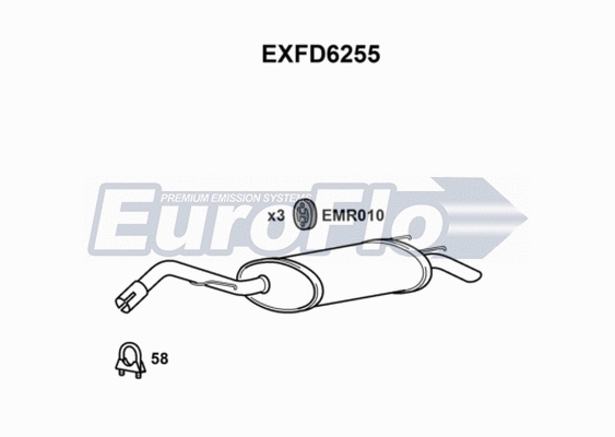 Rear Muffler (EXFD6255)