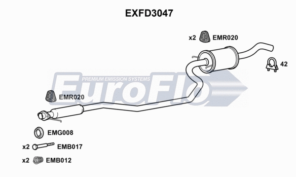 Centre Muffler (EXFD3047)
