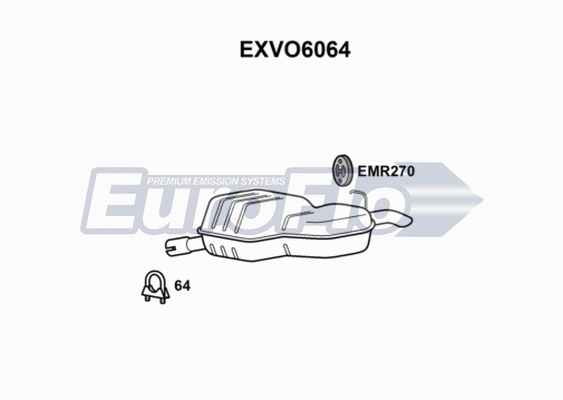Rear Muffler (EXVO6064)