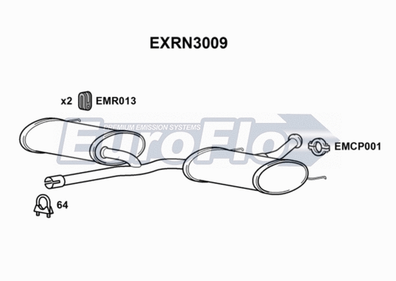 Centre Muffler (EXRN3009)