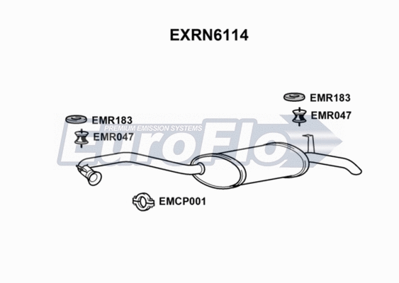 Rear Muffler (EXRN6114)