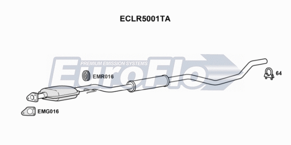 Catalytic Converter (ECLR5001TA)