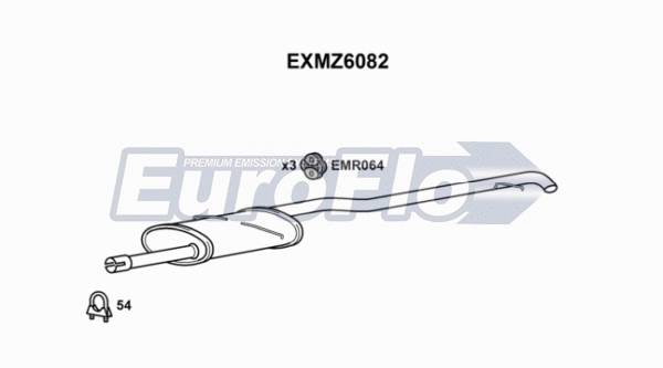Rear Muffler (EXMZ6082)