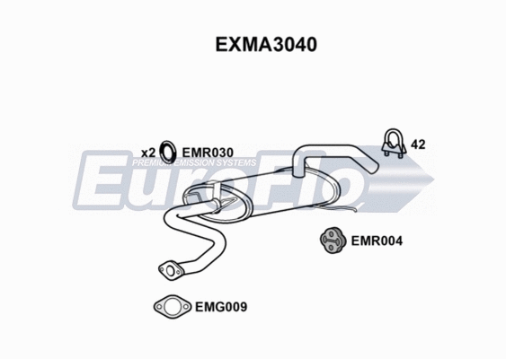 Centre Muffler (EXMA3040)