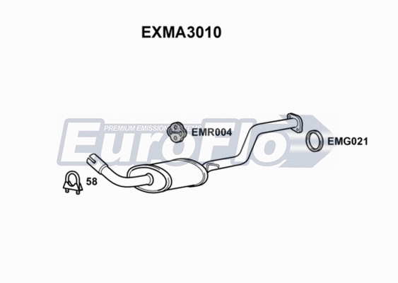 Centre Muffler (EXMA3010)